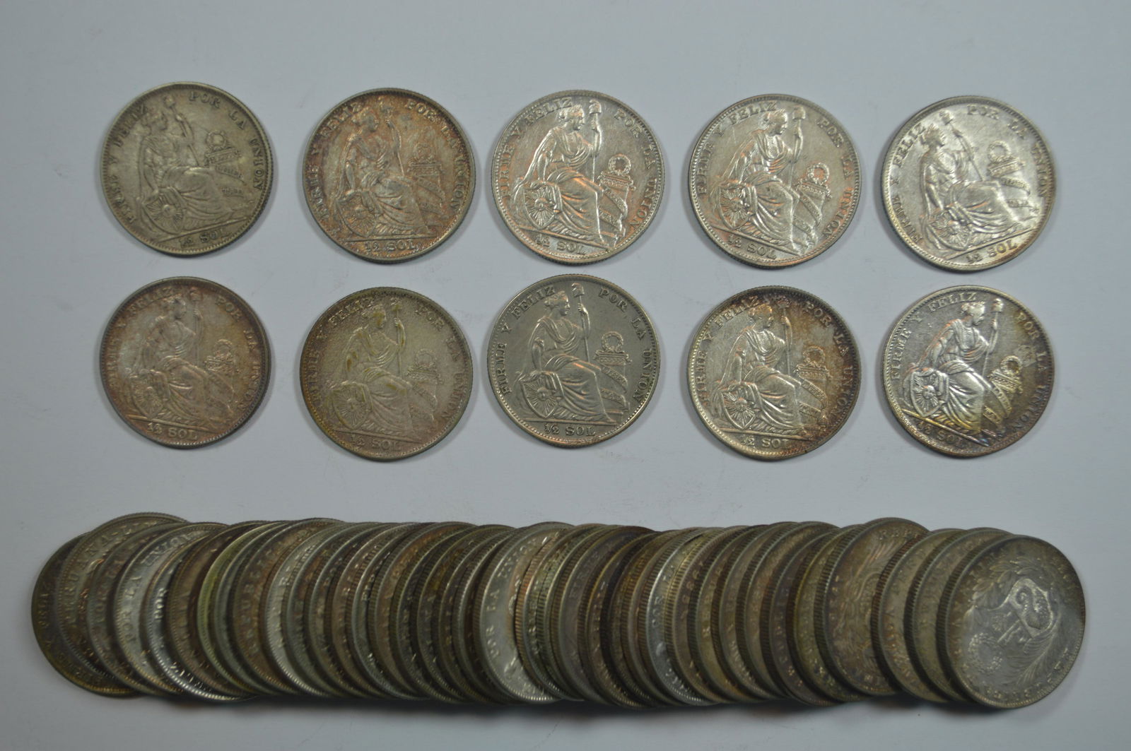 Hoard of Peru 1935 Silver 1/2 Sol (1 of 2)