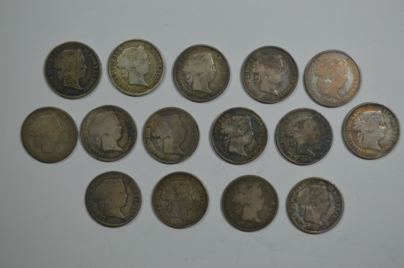 A Seldom Encountered Cache of Philippines 1868 Silver 20 Centavos (1 of 2)