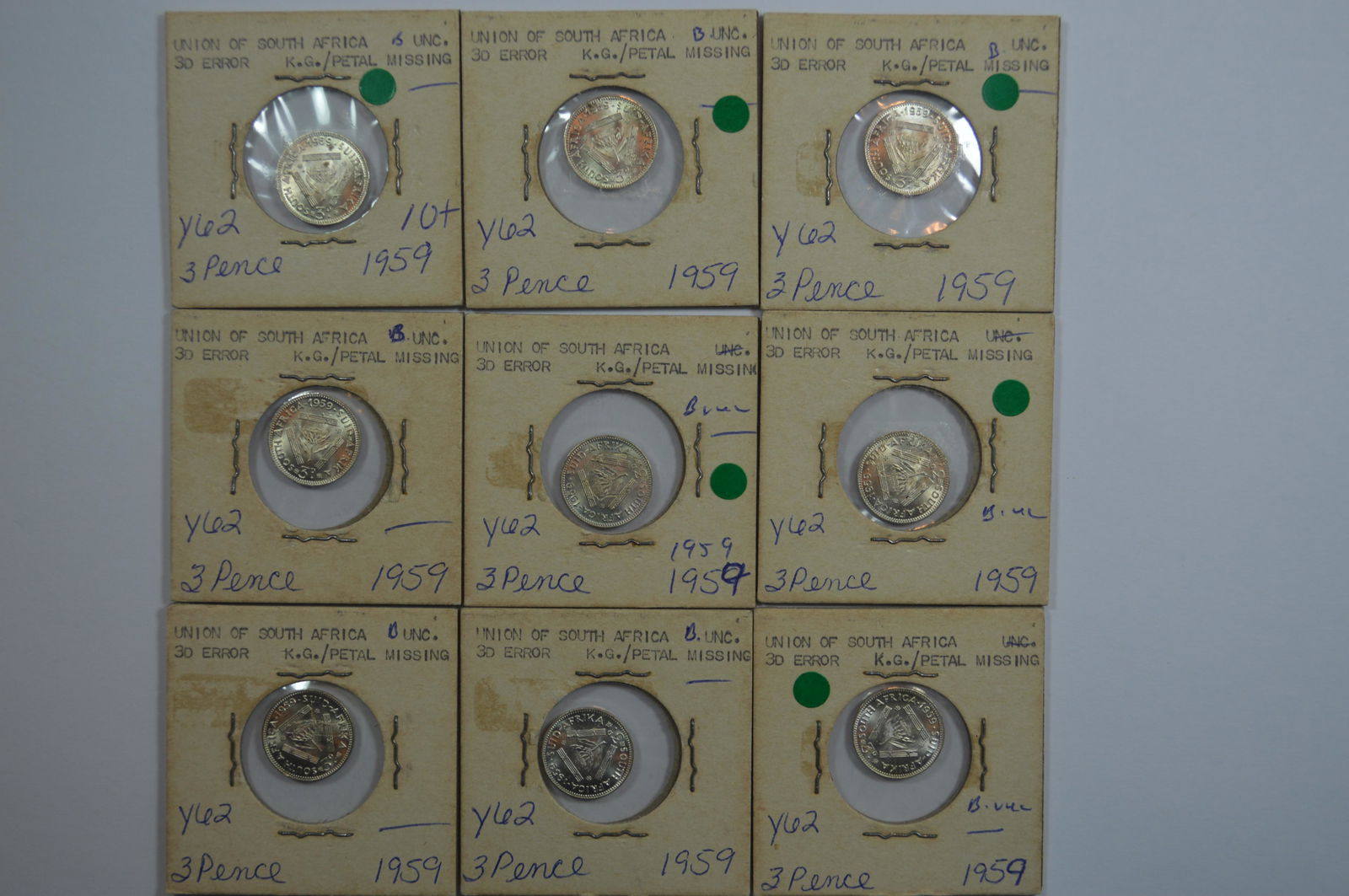 An Unusual Assemblage of Error South Africa 1959 Silver Threepence (1 of 2)