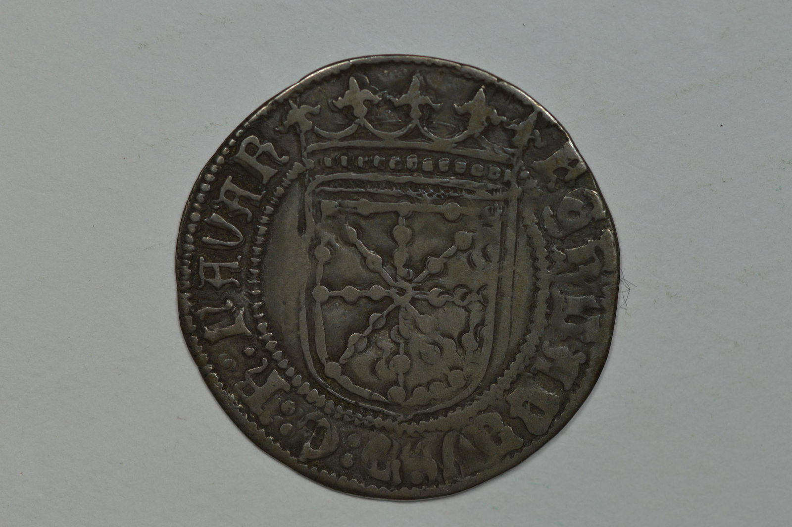 Spain, Navarre. 1512-1516 Ferdinand II of Navarre (Ferdinand V of Spain) Silver Real (3.2 grams) (1 of 2)