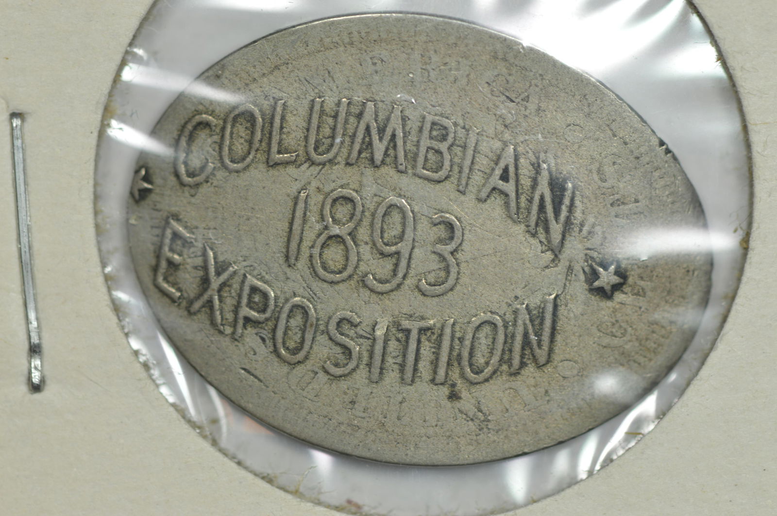 A Scarce 1893 Columbian Exposition Elongated Nickel. (1 of 2)