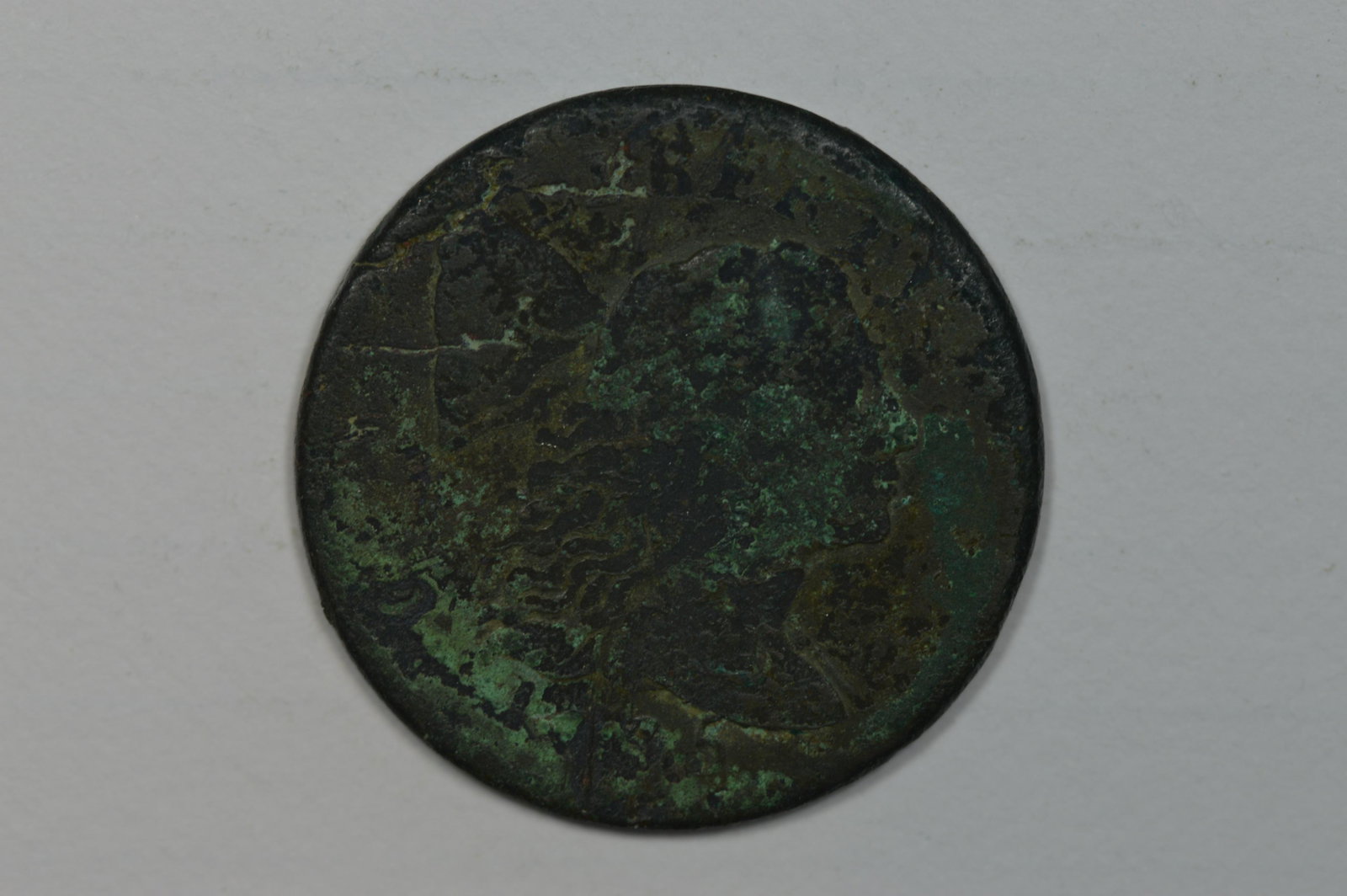 1c 1795 Liberty Cap, Plain Edge. S-76b, ONE CENT High in Wreath (1 of 2)