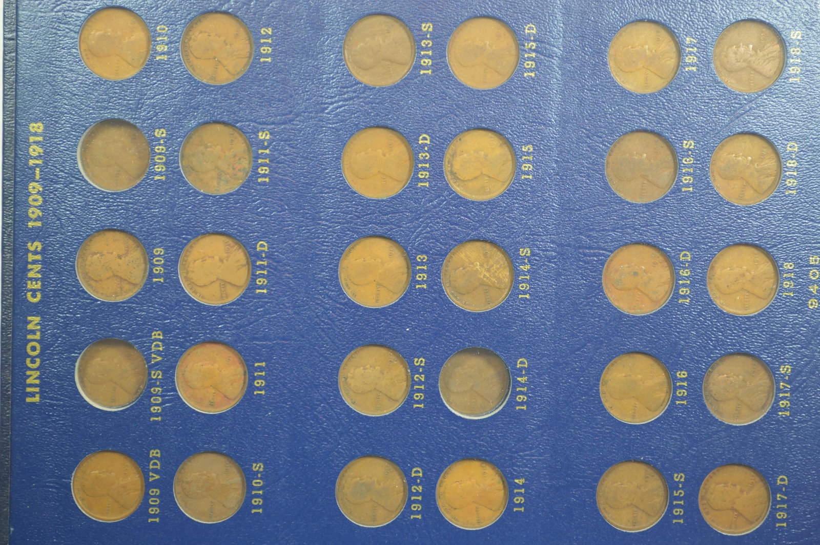 A Nearly Complete Long Set of Lincoln Cents: A Nearly Complete Long Set of Lincoln Cents (1909-2018) lacking only 1909-S VDB, 1909-S, 1914-D, 1922 No D, 1931-S, 1955/1955 and the other later date Double Dies. There are also no proofs in this set