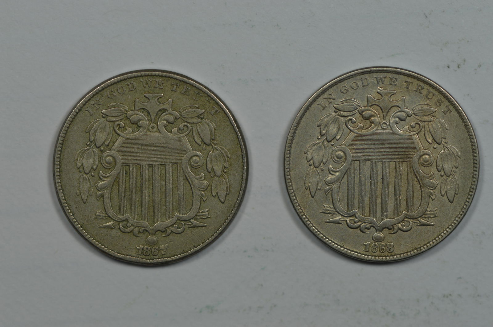 A Pleasant Middle Grade Shield Nickel Duo (1 of 2)