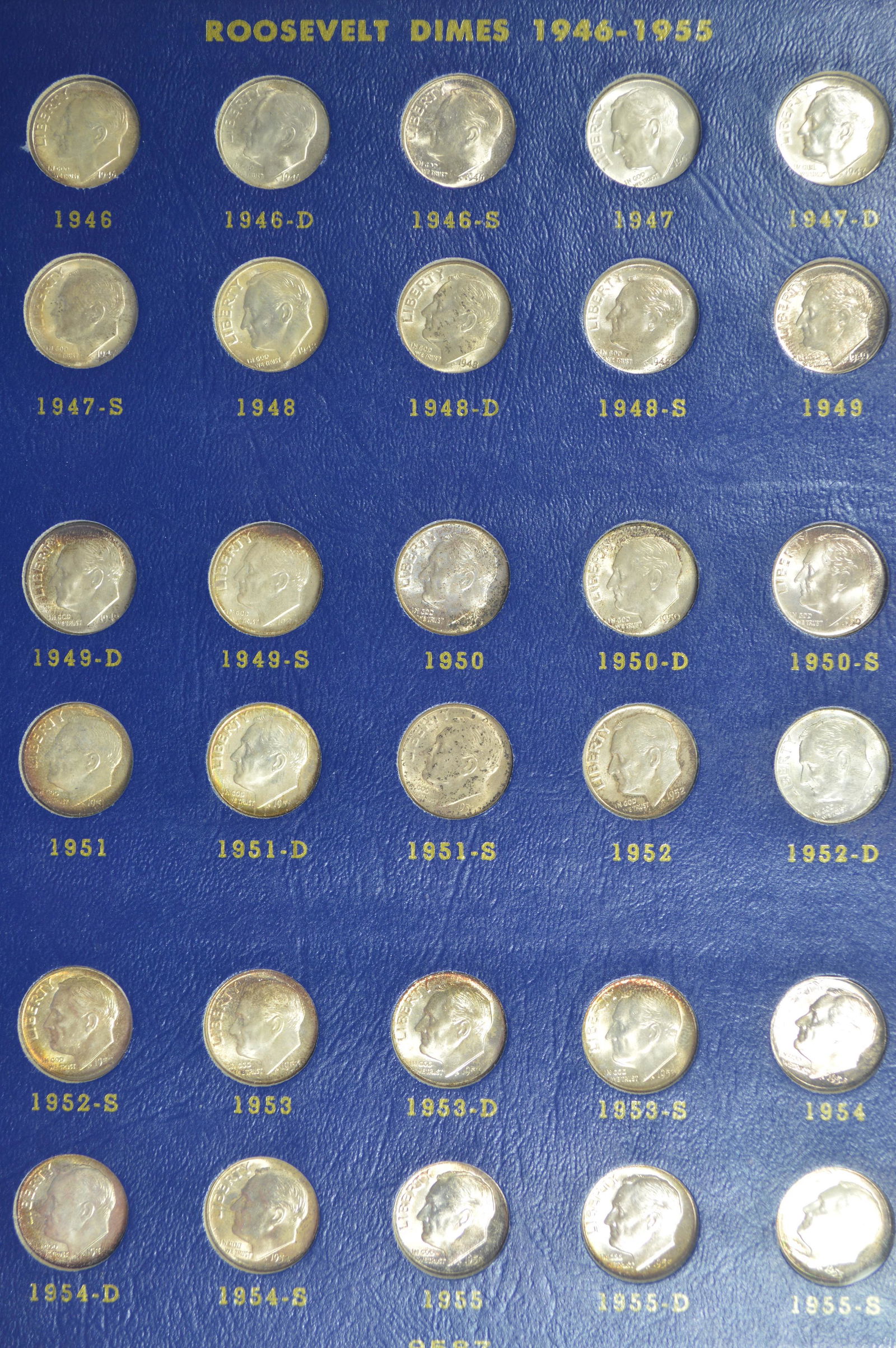 A Complete Set of Roosevelt Dimes (1946-1980). (1 of 2)