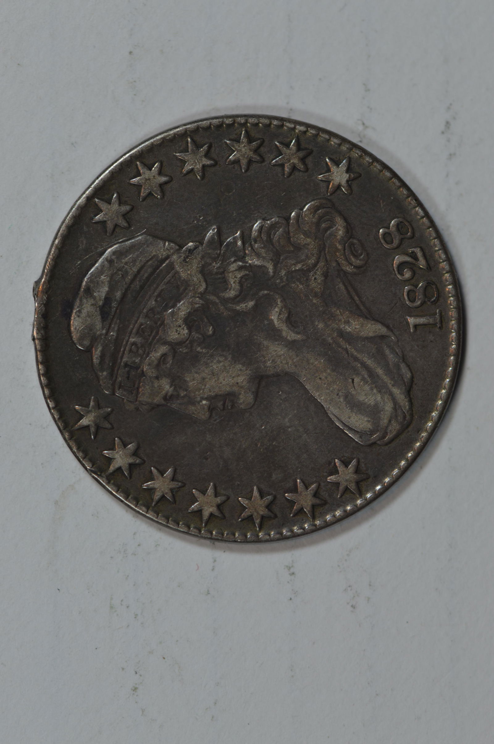 50c 1828 Square Base 2, Small 8's, Large Letters. O-117. (1 of 2)