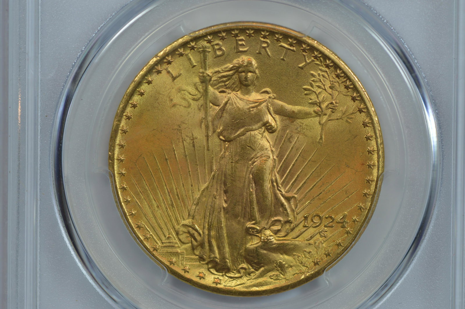 $20.00 Gold 1924 PCGS MS65. (1 of 2)