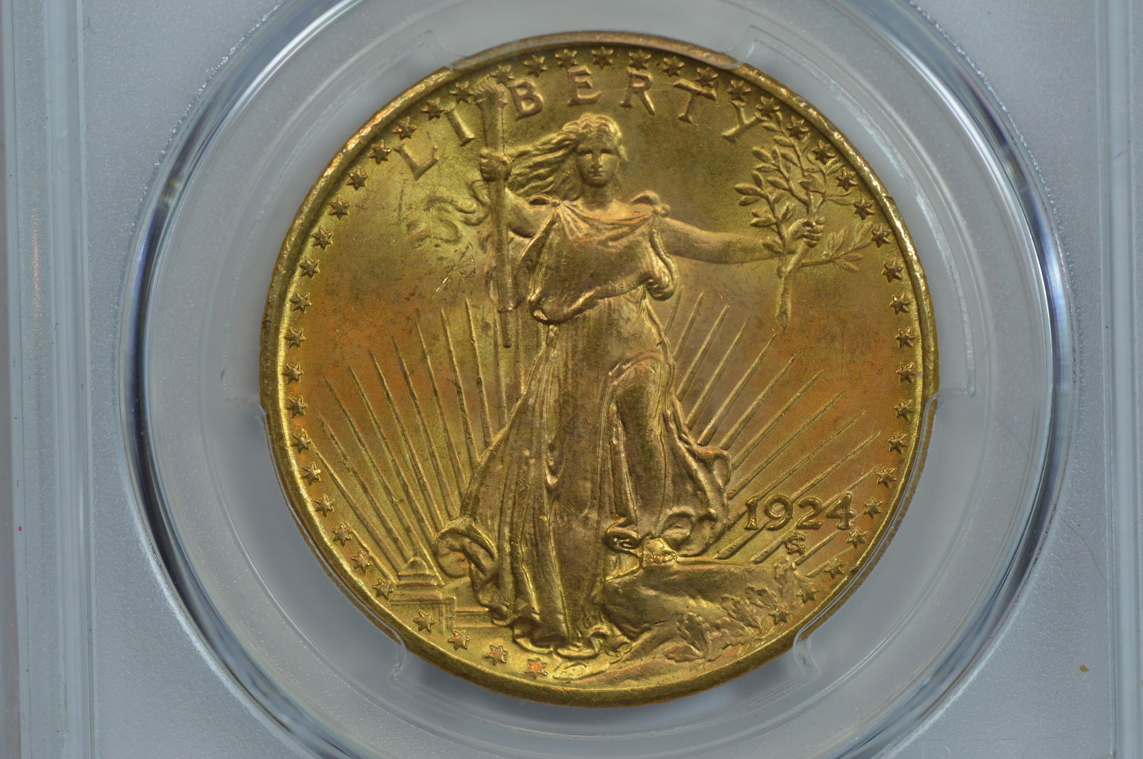 $20.00 Gold 1924 PCGS MS65. (1 of 2)