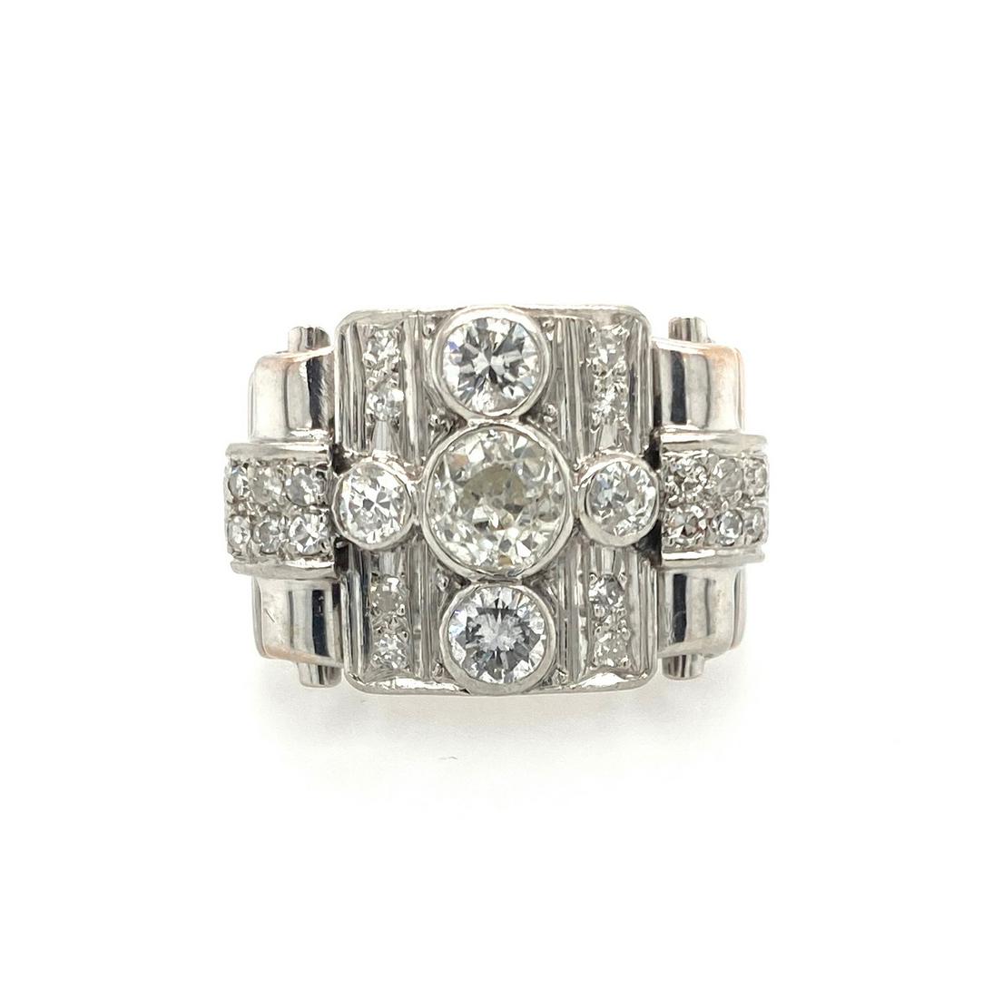 Platinum Diamond Ring c.1930 (1 of 4)