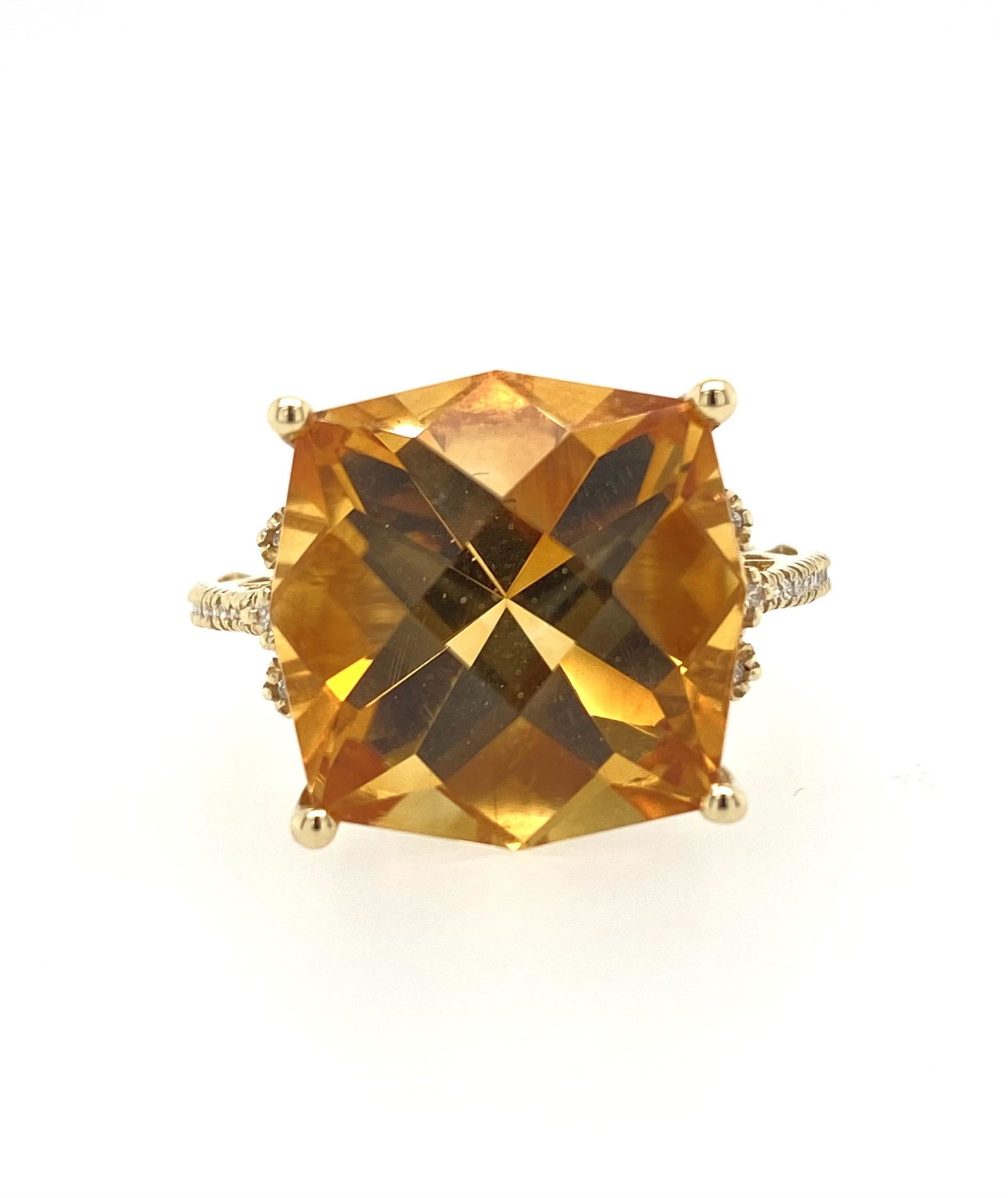 Madeira Citrine and Diamond Ring (1 of 4)