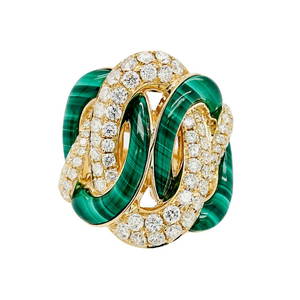 Malachite Wide Band Ring