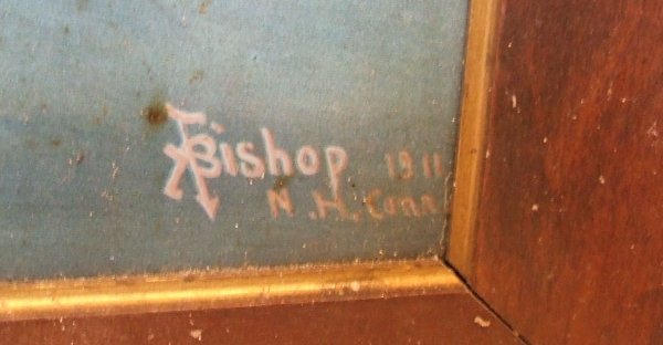 Tin lithographed steamship advertising sign for the - 2