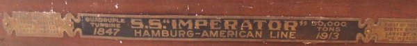Tin lithographed steamship advertising sign for the - 3
