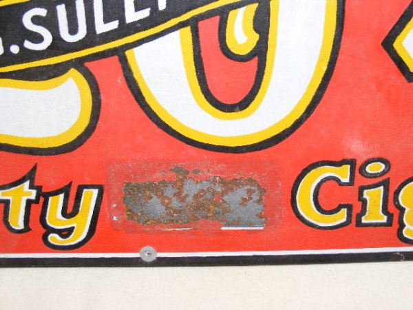Cigar advertising sign enameled with R G Sullivans - 2