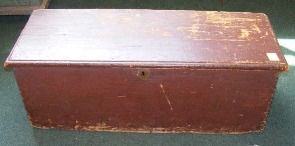 6 drawer red painted blanket chest