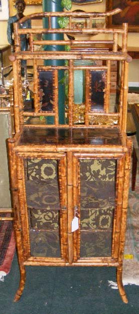 19th century "Japanisme"bamboo cabinet 55 inches t