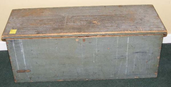 Blue painted 6 drawer blanket chest 41 x 16 x 16