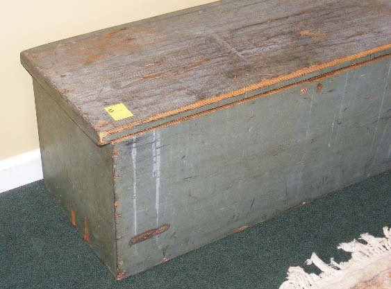 Blue painted 6 drawer blanket chest 41 x 16 x 16 - 2