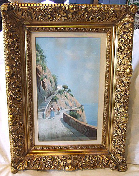 Hercules Brabazon Brabazon watercolor painting Eur: Hercules Brabazon Brabazon watercolor painting European scene, late 19th.c. 10.5" X 18" sight.
