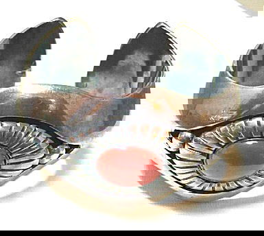 Sterling silver Julian Lovato native American brace: Sterling silver Julian Lovato native American bracelet, finest quality and design. Heavy gauge sterling set with coral stone, no dents, breaks or repairs. Marked "J.Lavato Sterling Packards". Total we