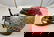 107: Victorian cranberry glass pickle caster w. Tufts s - 3