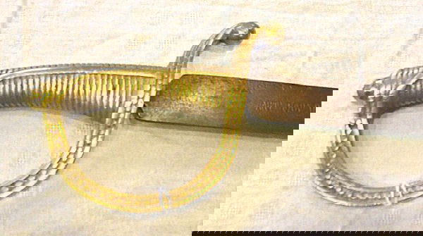 Spanish artillery style saber dated 1841, 27.5" bl: Spanish artillery style saber dated 1841, 27.5" blade