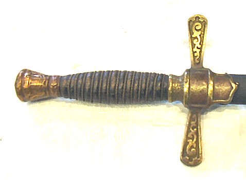 US civil war era NCO militia sword & scabbard, ver: US civil war era NCO militia sword & scabbard, very clean 28" blade, bend at tip of scabbard