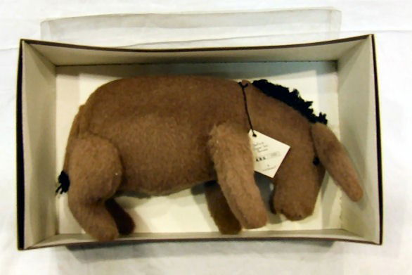 John Wright Eeyore donkey, original box, 10" long: John Wright Eeyore donkey, original box, 10" long