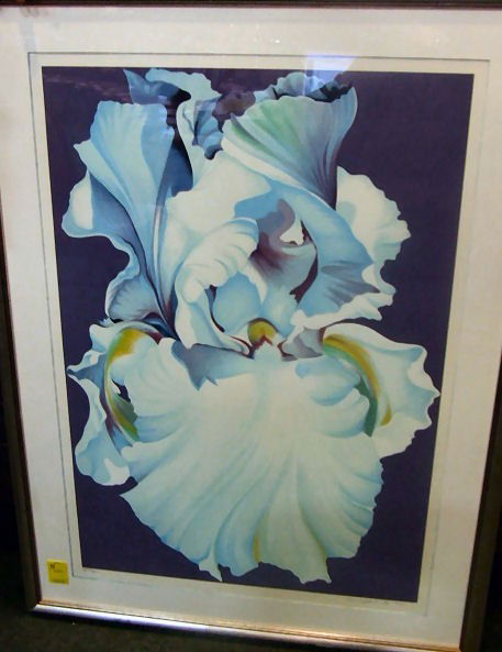 Large Lowell Nesbitt signed print, 5/40, dated 198: Large Lowell Nesbitt signed print, 5/40, dated 1981, 25" X 36" image, artist proof