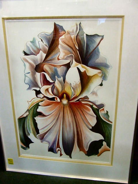 Large Lowell Nesbitt signed print, 79/200, dated 1: Large Lowell Nesbitt signed print, 79/200, dated 1981, 24" X 36"