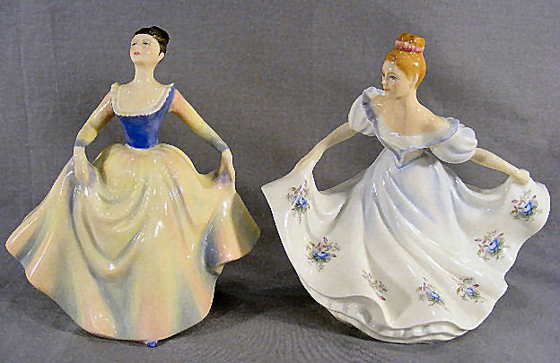 Two Royal Doulton figurines Lisa HN 2394 and Kath: Two Royal Doulton figurines Lisa HN 2394 and Kathy HN 3305, excellent condition