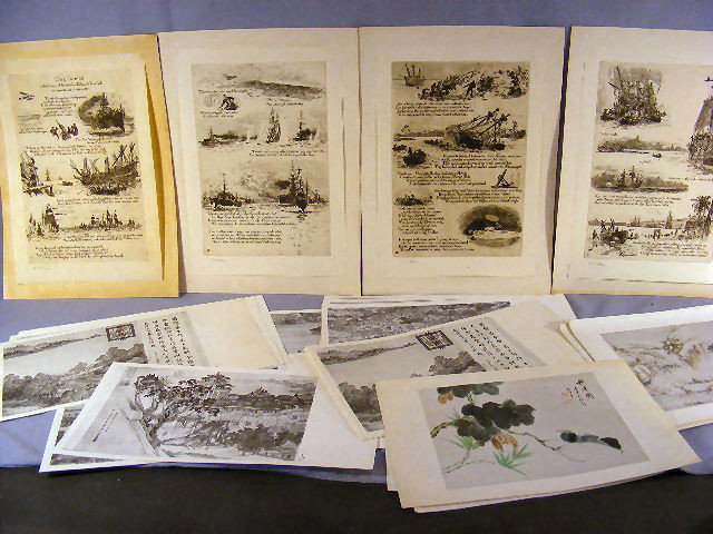 Collection of Asian print and military prints.: Collection of Asian print and military prints.