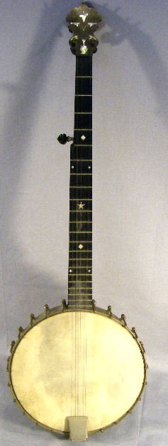 2pcs. Banjo w/ inlaid fret board & ukulele Regal R: 2pcs. Banjo w/ inlaid fret board & ukulele Regal Red Head. Banjo has a crack under the neck.