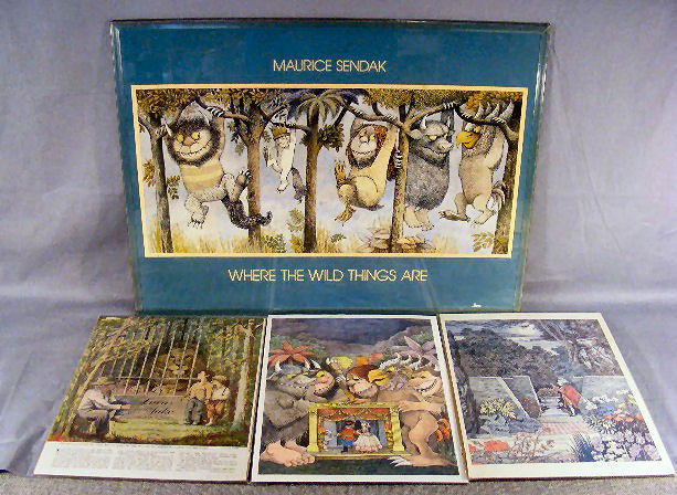 Maurice Sendak poster "Where the Wild Things Are": Maurice Sendak poster "Where the Wild Things Are" 24" X 18" and 3 magazine pages 13.5" X 10.5"