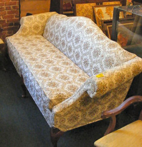 Clayton Marcus upholstered sofa, 87" long, 28" hig: Clayton Marcus upholstered sofa, 87" long, 28" high, 30" deep