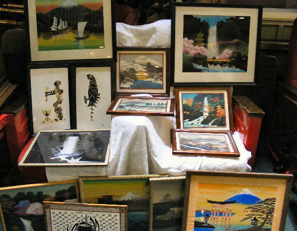 Lot of 14 misc. prints: Lot of 14 misc. prints and Asian art, etc.