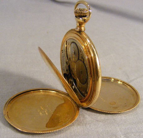 2 gold filled pocket watches, Waltham 15 jewel mo - 5