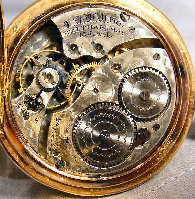 2 gold filled pocket watches, Waltham 15 jewel mo - 6
