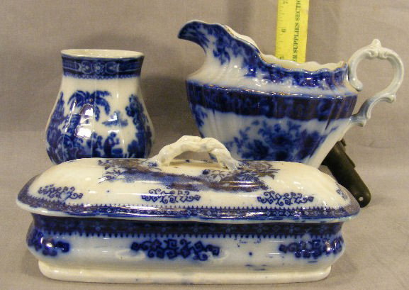 Flow blue horizontal toothbrush holder, Kyber toot: Flow blue horizontal toothbrush holder, Kyber toothbrush holder and Touraine 6" pitcher