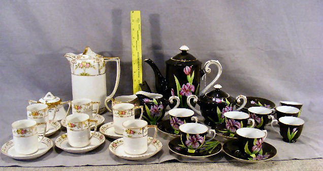 Nippon chocolate set and Japanese Albion tea set: Nippon chocolate set and Japanese Albion tea set with 8 cups & saucers