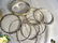 145M: Costume jewelry. Agate bracelet, silver rings & p - 6