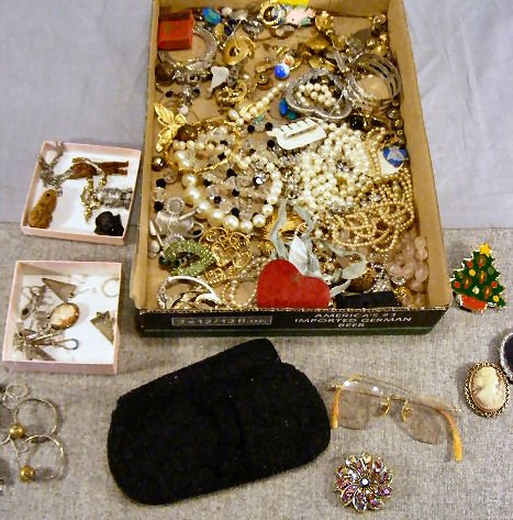 Costume & sterling jewelry. Sterling earrings, ca: Costume & sterling jewelry. Sterling earrings, cameo w/ sliver bezel, necklaces, etc. Star Wars pendants, Chewbacca, Darth Vader, R2D2, C-3PO. Beads, necklaces, pins, earrings, eyeglasses, etc.