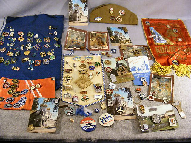 Large lot of medals & pins, most are Russian Sovie: Large lot of medals & pins, most are Russian Soviet era along with World Games & Special Olympics, etc.