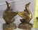 39P: Pair of Littco Products brass finished cast iron d - 2
