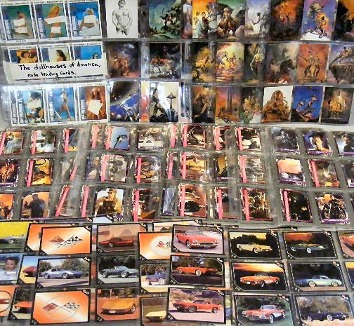 Trading cards. 1991 Vette Set by Collect-A-Card Co: Trading cards. 1991 Vette Set by Collect-A-Card Corp. 1991 Boris Vallejo. 1991 Terminator 2 by Impel and Thee Dollhouses of America M.J.P. Collectors Series, (nude cards).