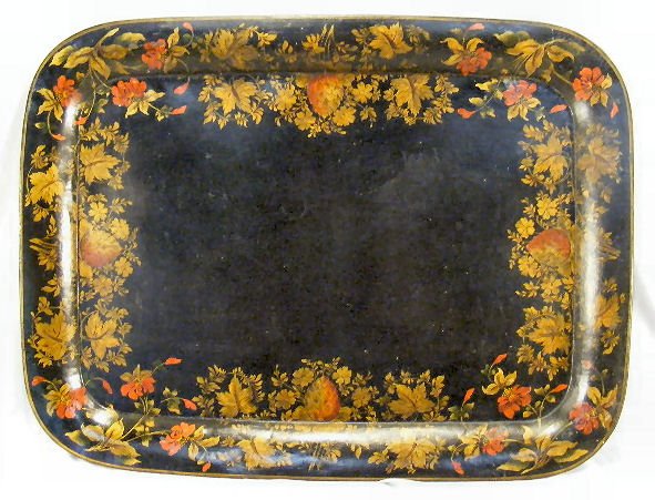 Antique tole tray, rectangle shaped. 26.25" x 19.7: Antique tole tray, rectangle shaped. 26.25" x 19.75"
