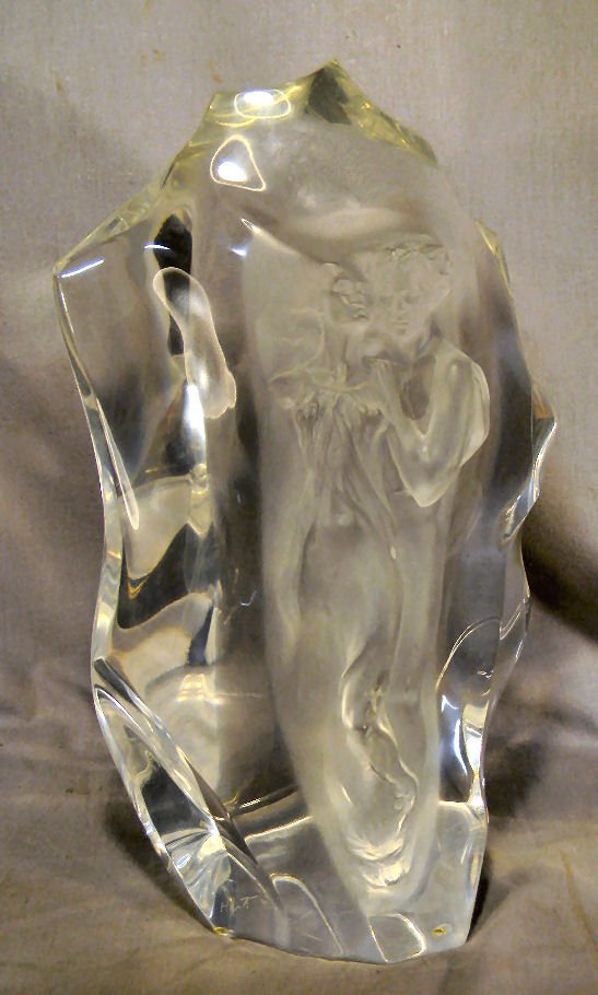 Frederick Hart acrylic sculpture titled "Illumina: Frederick Hart acrylic sculpture titled "Illuminata", 16" high, scrape on knee of woman and man. Dated 1999, 393 of 850