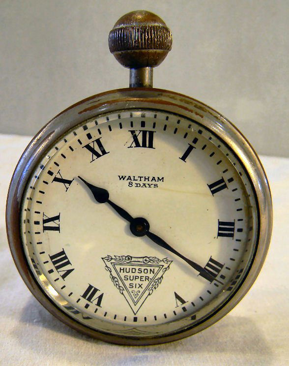 229R Waltham 8 day Hudson Super Six automobile clock,