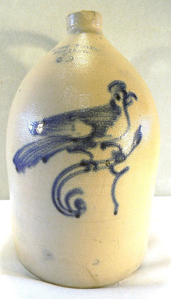 West Troy New York Pottery stoneware 3 gallon jug with