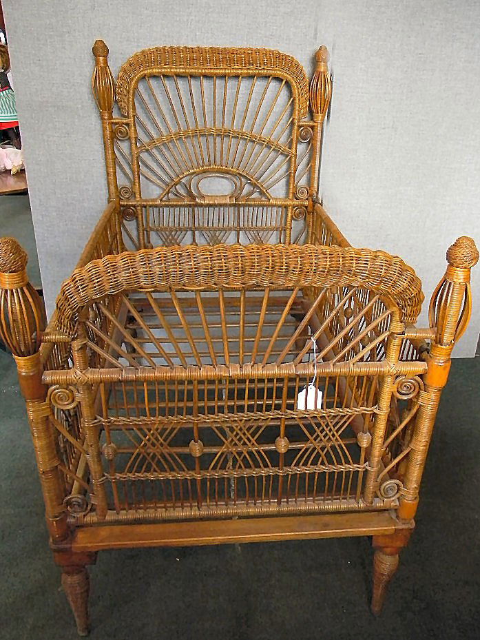 wicker baby crib